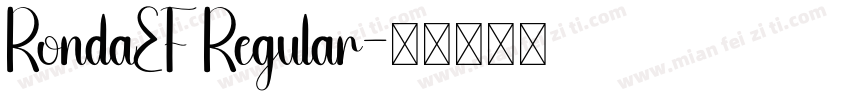 RondaEF Regular字体转换